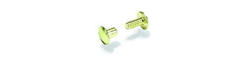 Tandy Leather Screw Post 3/8 (10 mm) Solid Brass 10/pk 1291-01