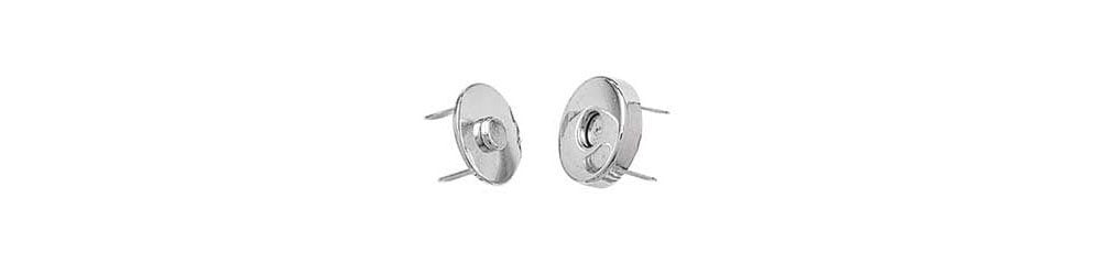 Tandy Leather Bag Clasp Magnetic Prongback Nickel Plated 1299-01
