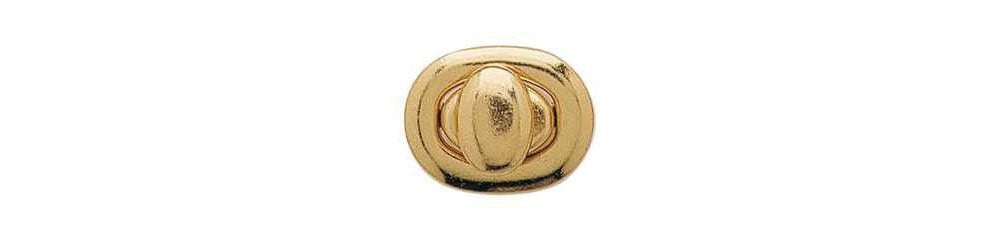 Tandy Leather Bag Clasp Small Oval Brass Plated 1301-01