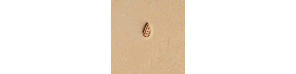 Craftool Large Crosshatch Oval with Point, 1/8 x 1/4