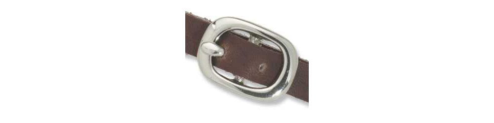 Tandy Leather Sandal Buckle 1/2 (13 mm) Solid Brass/Nickel Plated 1515-02