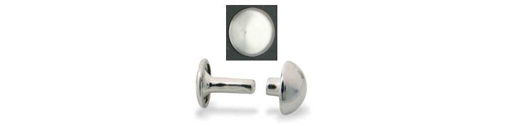 Tandy Leather Domed Rivets 12mm Nickel Plated 100/pk 11322-12