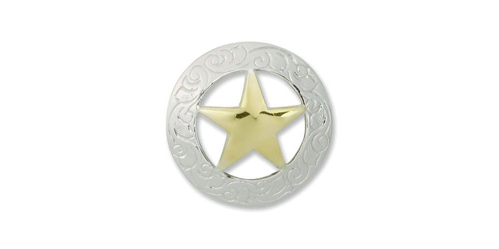 Tandy Leather Texas Star Concho 1-3/16 (30 mm) 11373-35