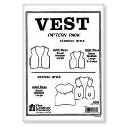 Tandy Leather Vest Pattern Pack 6001-00