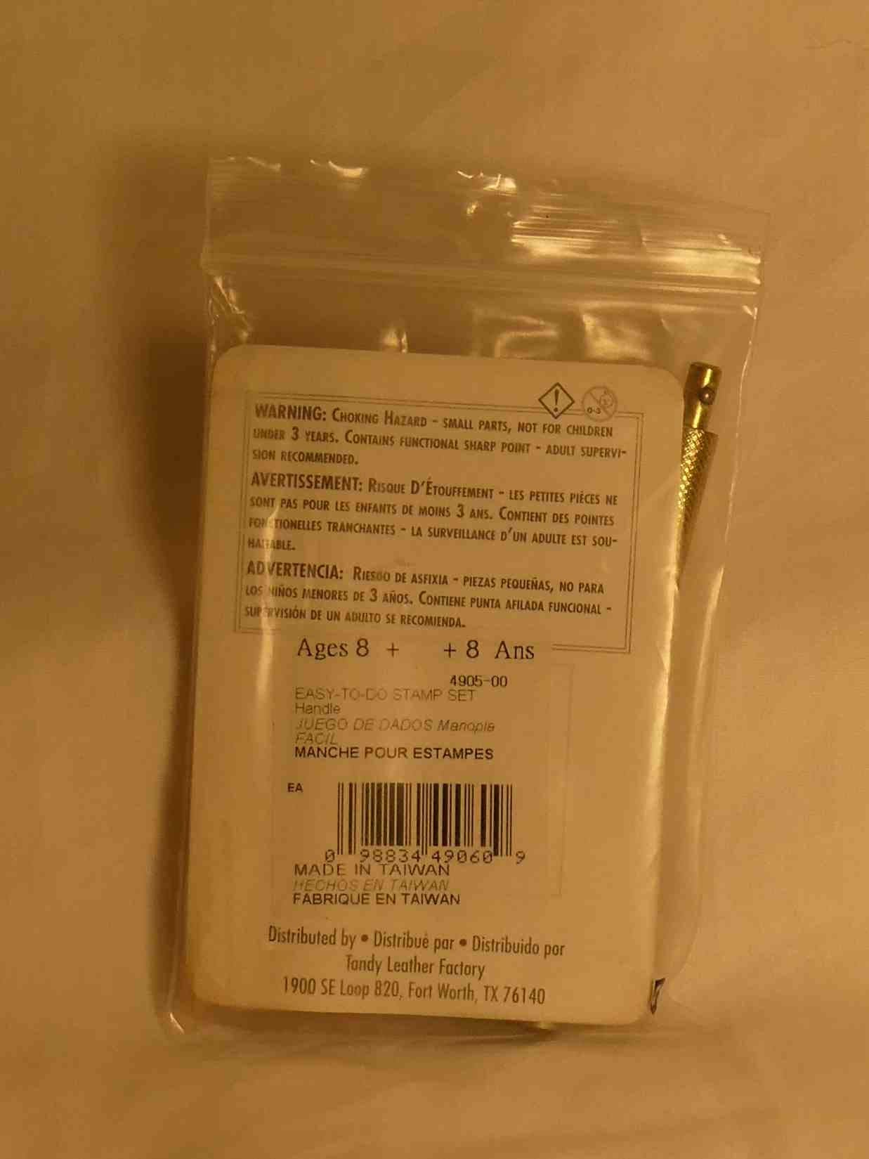 Tandy Leather Easy-to-Do Stamp Set Handle 4905-00