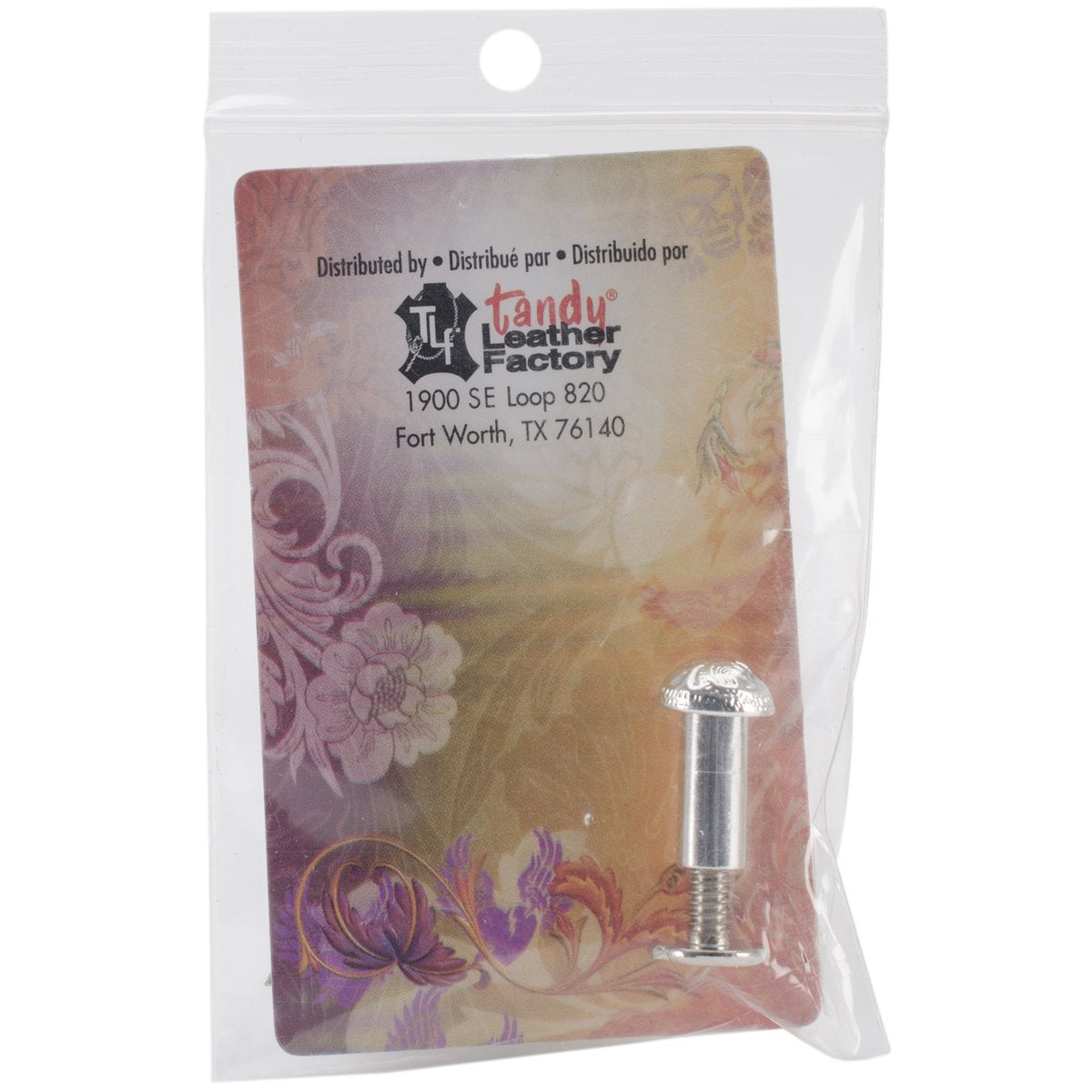 Tandy Leather Factory Engraved Domed Concho, 1/2-Inch