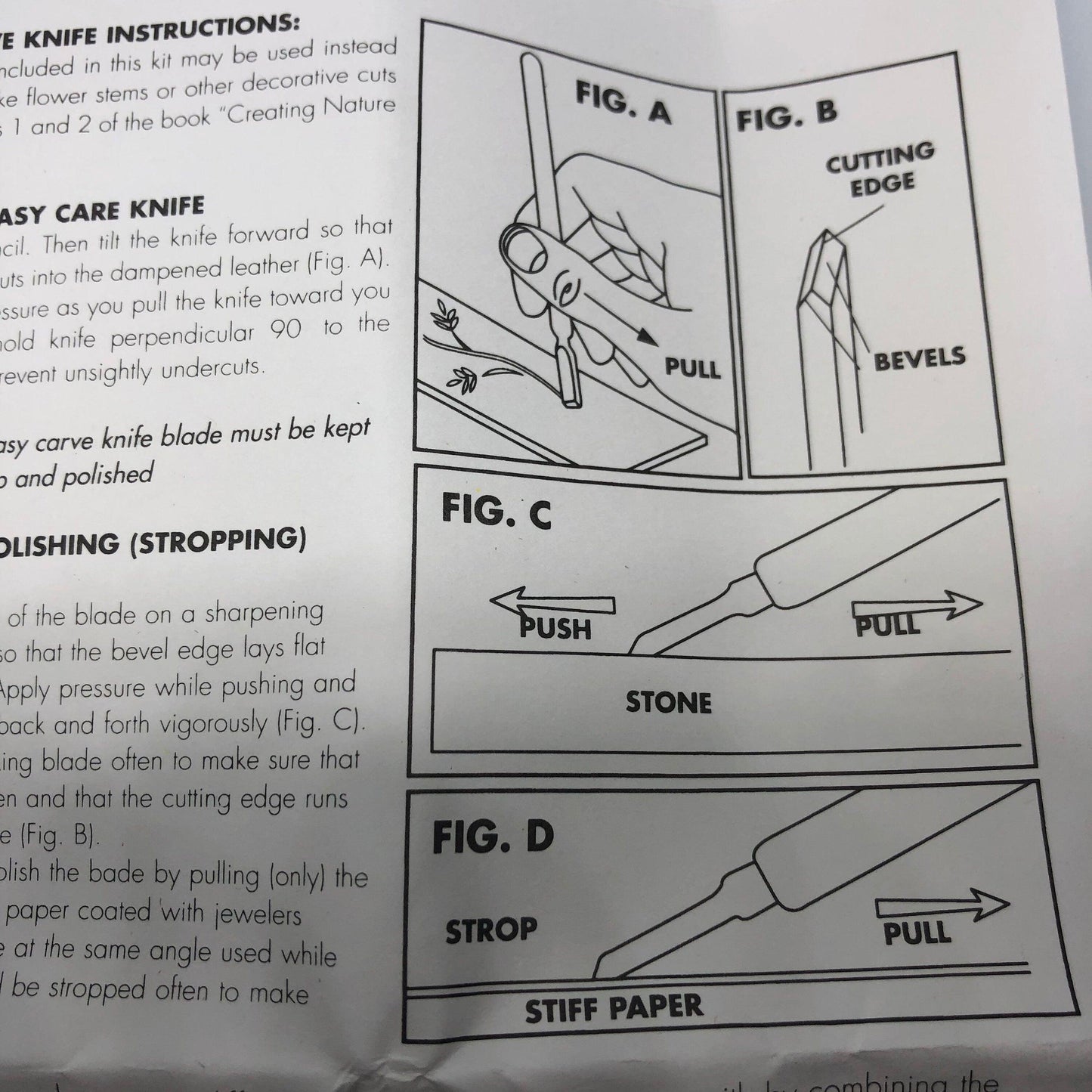 Tandy Leather 7 Piece Stamp Set for Leather Carving with different shapes designs patterns with sharp knife 46102-00