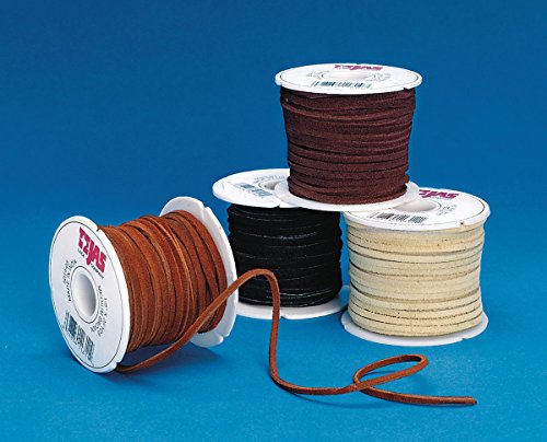 Tandy Leather Factory 1/8-Inch Wide Solid Suede Lace with 25-Yard Spool, Medium Brown