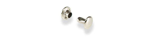 Tandy Leather Double Cap Rivets Small Solid Brass/Nickel Plate 100/pk 1379-12