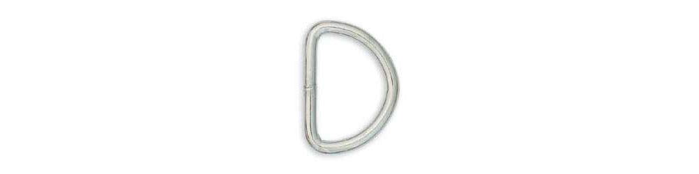 Tandy Leather Solid D-ring 5/8 (1.6 Cm) Nickel Plated 10/pk 1128-12