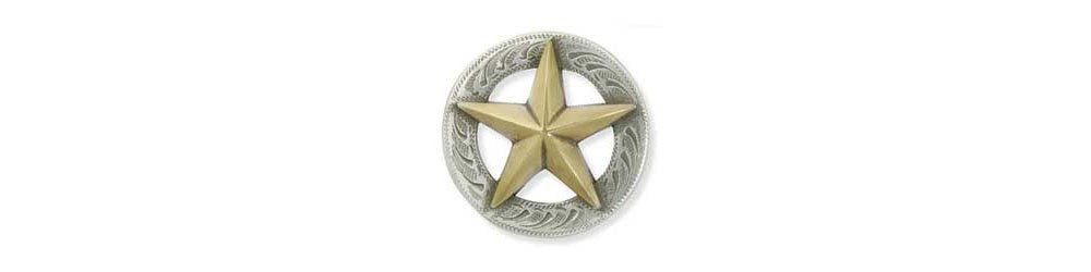 Tandy Leather 3-D Texas Star Concho 1-1/4 (32 mm) 11373-27