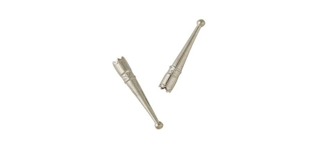 Tandy Leather Long Bolo Tips Nickel Plated Pr 11232-00