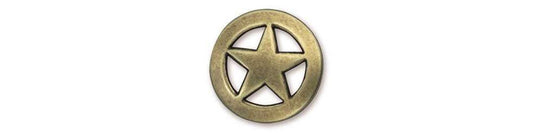 Tandy Leather Ranger Star Concho 1 (2.5 cm) Old Ranger Brass Finish 7992-21