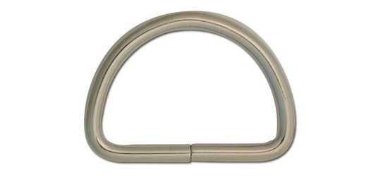 Tandy Leather Economy D-Rings 1 (25 mm) Nickel Plate 10/pk 1166-02