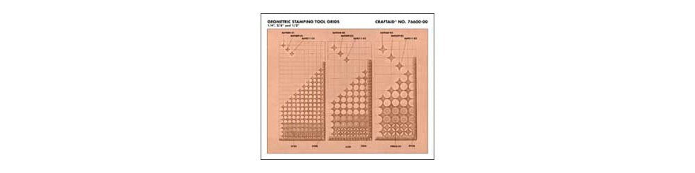 Tandy Leather Geometric Stamping Grid Craftaid� 1/4-3/8-1/2 76600-00