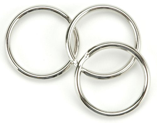 Tandy Leather Key Ring 1 (2.5 cm) Nickel Plated 10/pk 1175-02