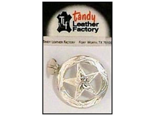 Tandy Leather Engraved Ranger Star Concho 1-1/4 (32 mm) 7990-02