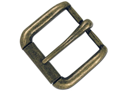 Tandy Leather Napa Buckle 1-1/4 (32 mm) Antique Brass Plate 1642-09