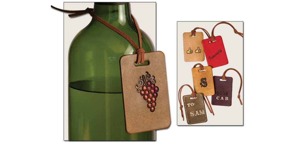 Tandy Leather Wine Gift Tags 6/pk 44165-00