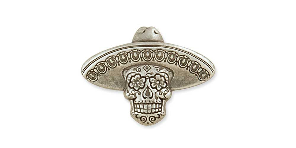 Tandy Leather Sugar Skull Concho Sombrero Nickel Free 71512-03