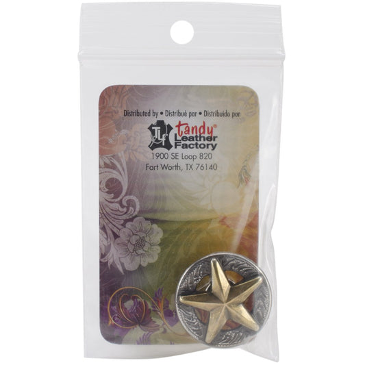 Tandy Leather 3-D Texas Star Concho 1 (2.5 cm) 11373-38