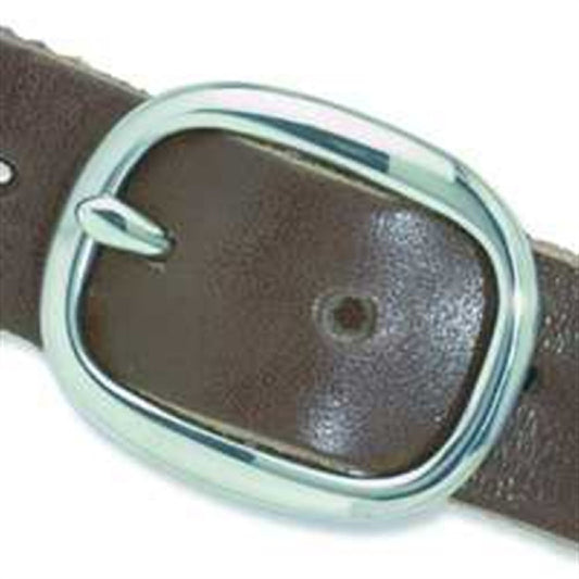 Tandy Leather Center Bar Buckle 1-1/4 (32 mm) Solid Brass/Nickel Plated 1721-02