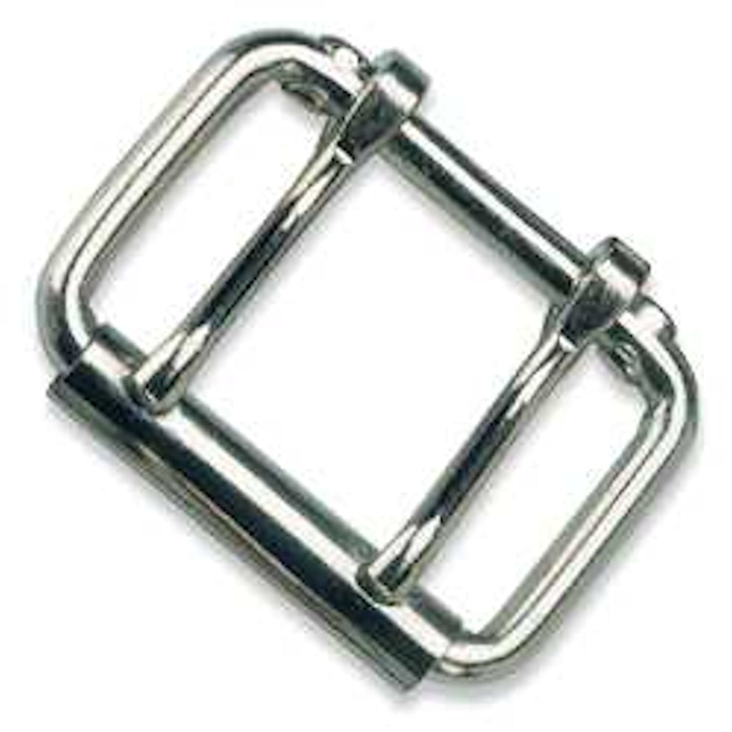 Tandy Leather Roller Buckle Two Prong 2 (51 mm) Nickel Plated 1532-00