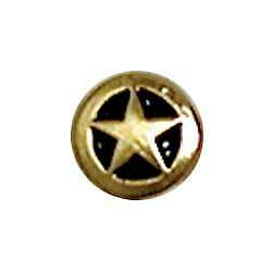 Tandy Leather Star Concho 3/8 (10 mm) Gold/Black 7757-01