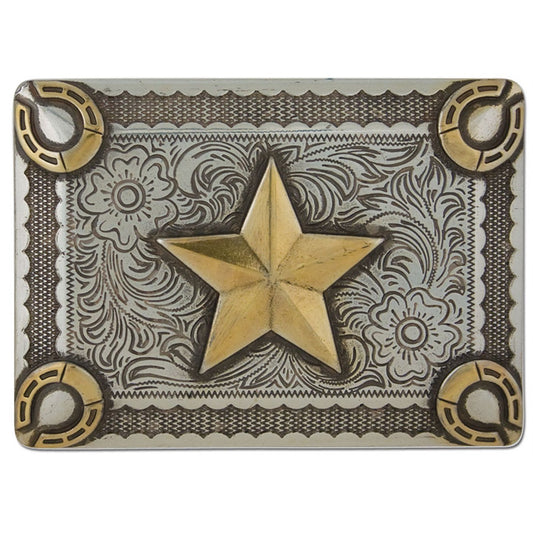 Tandy Leather Lucky Star & Horseshoe Trophy Buckle 7886-01